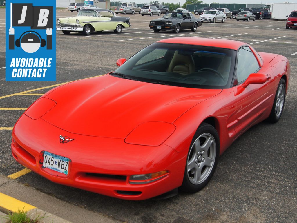 Red C5 Corvette Front Three-Quarter