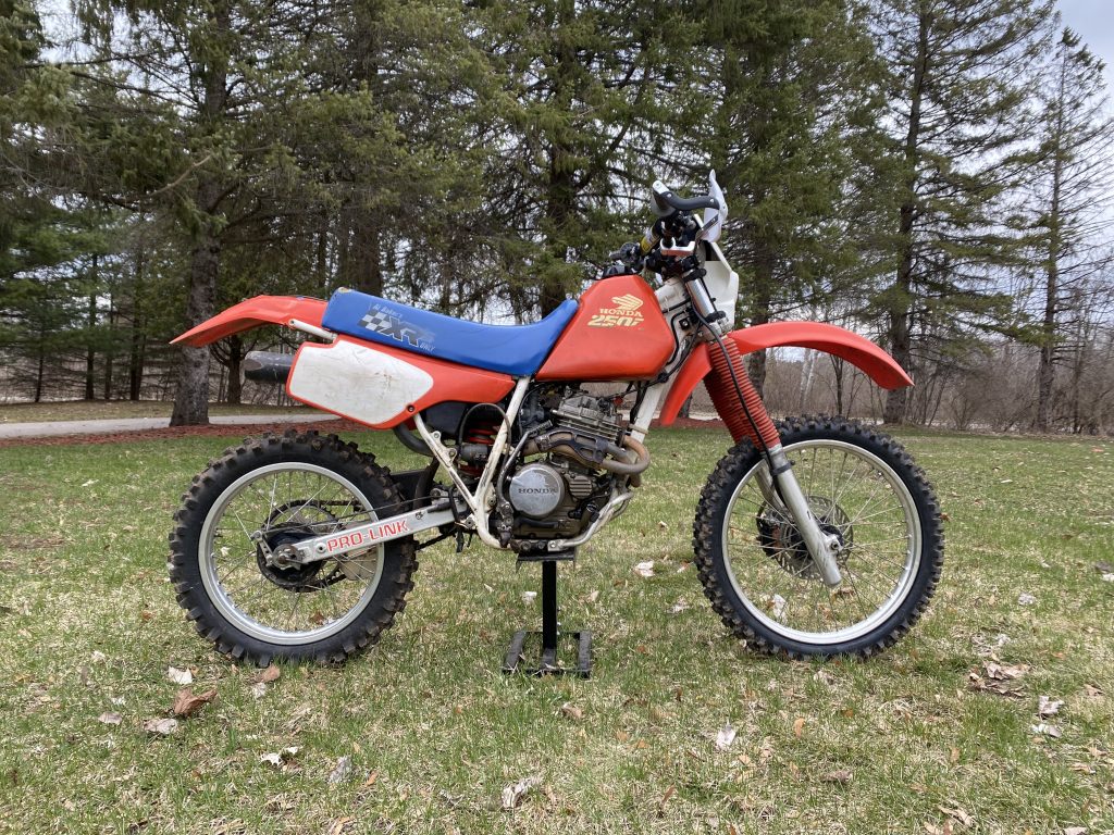 Honda Xr250 side profile finished