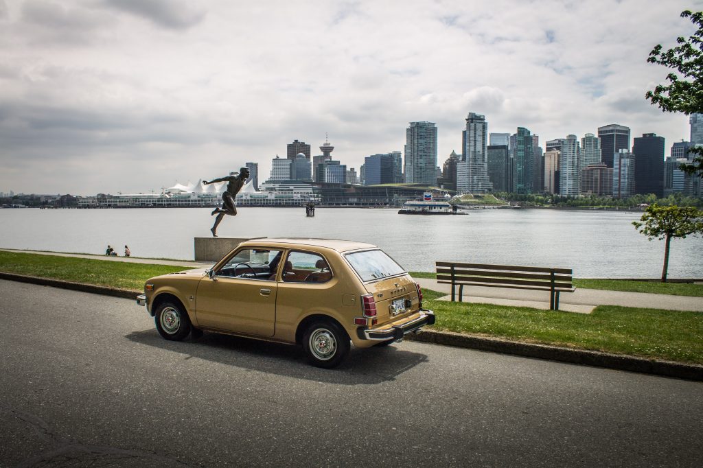 1977 Honda Civic Hatchback Rear Three-Quarter