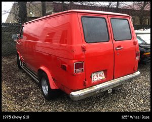 1975 Chevrolet G10 Van Rear Three-Quarter