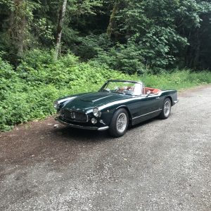 vintage maserati vignale spyder front three-quarter