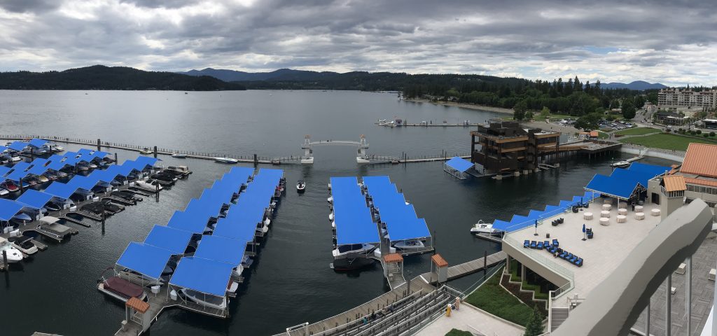 pacific northwest harbor marina overlook view