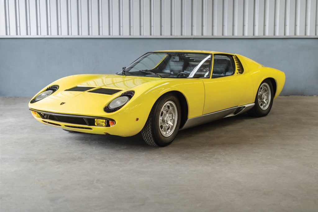 1968 Lamborghini Miura P400 by Bertone Front Three-Quarter