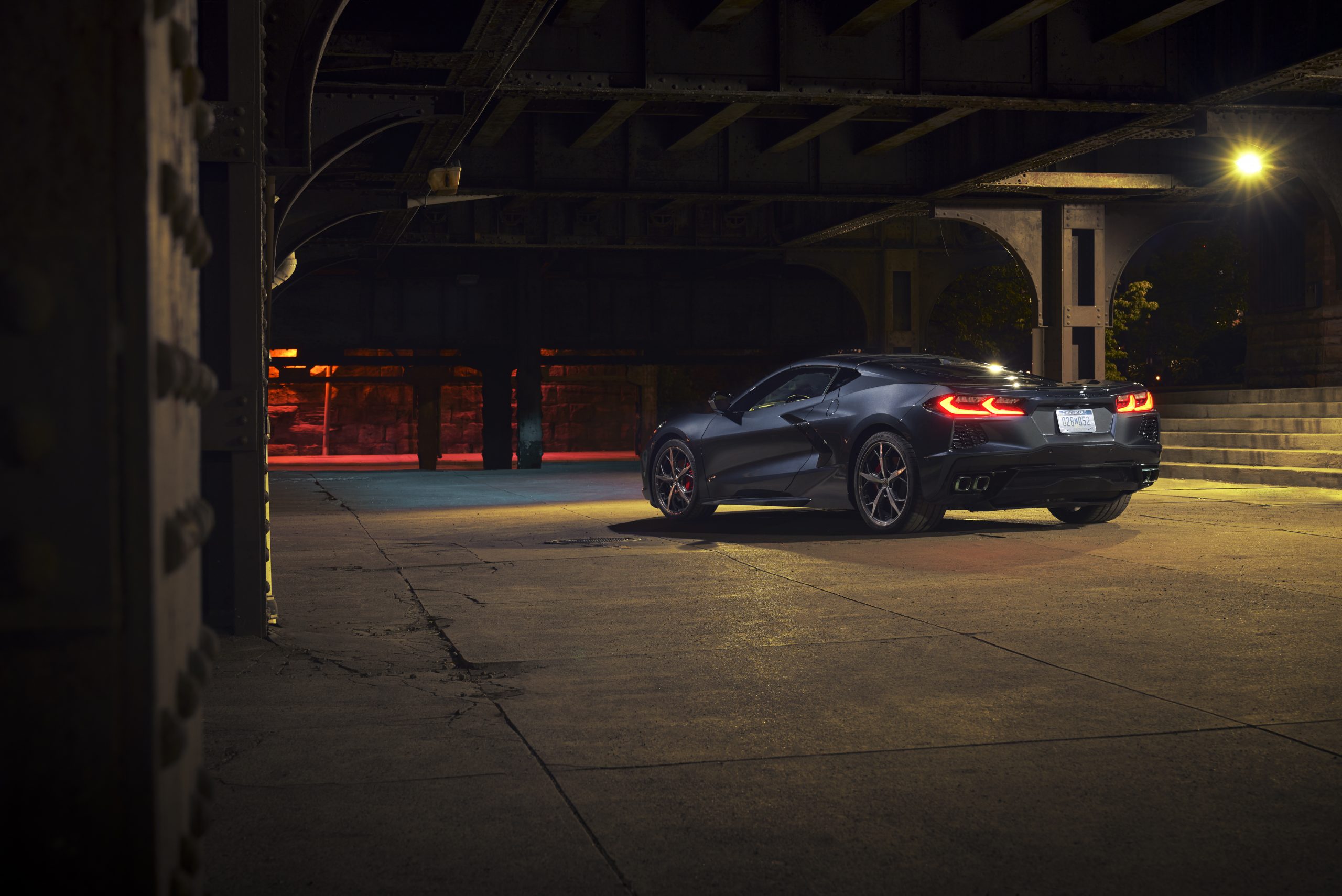 2020 Chevrolet Corvette Stingray 2LT C8 Rear Three-Quarter