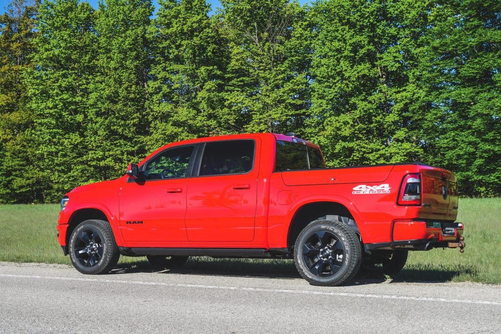 2020 Ram 1500 Laramie rear three quarter