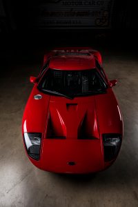 2005 Red Ford GT Overhead Front