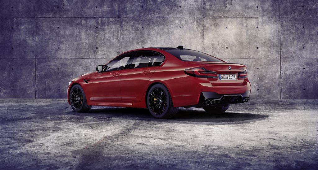 2021 BMW M5 Competition rear 3/4