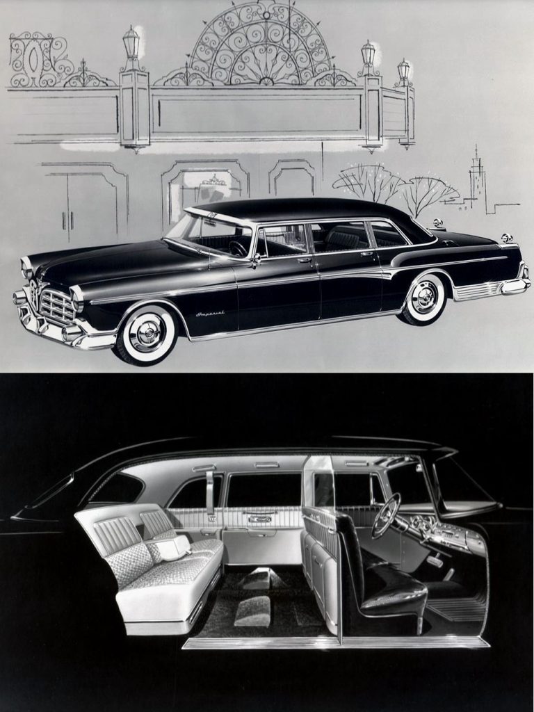 1955 Imperial limousine brochure picture 1955 limousine