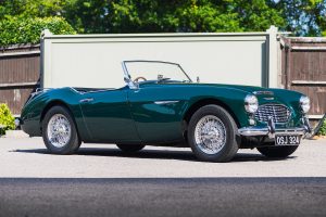 Green Austin-Healey 100-6 Front Three-Quarter