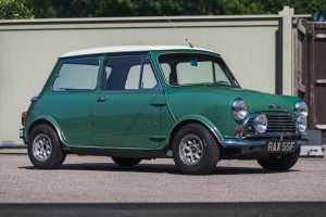 Green Morris Mini Cooper S Front Three-Quarter