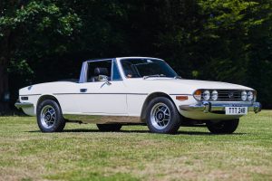 White Triumph Stag MK III Front Three-Quarter