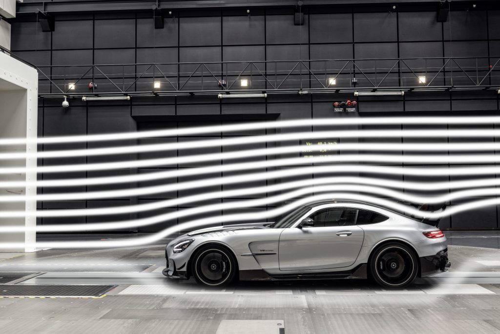 Mercedes-AMG GT Black Series Side Profile Wind Tunnel