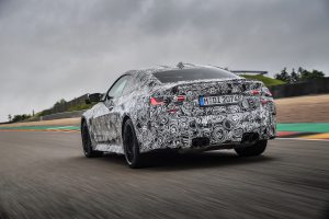 BMW M4 Coupe Rear Three-Quarter Track Action