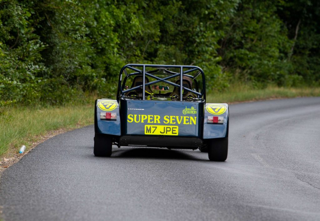 Caterham 7 JPE driving rolling rear