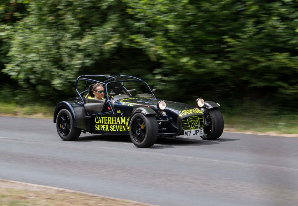 Caterham 7 JPE rolling front three quarter street