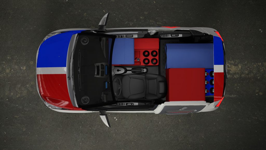 Domino's DXP interior overhead cutaway