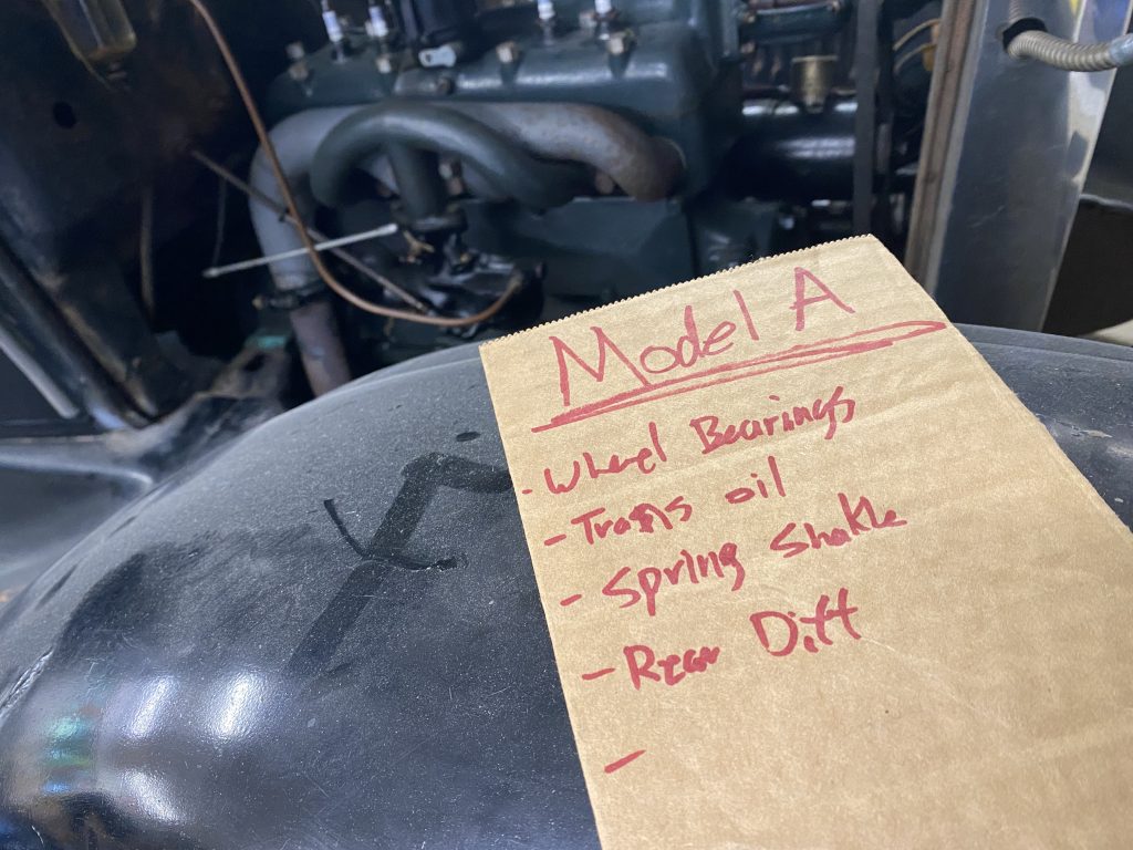 Model A to-do list