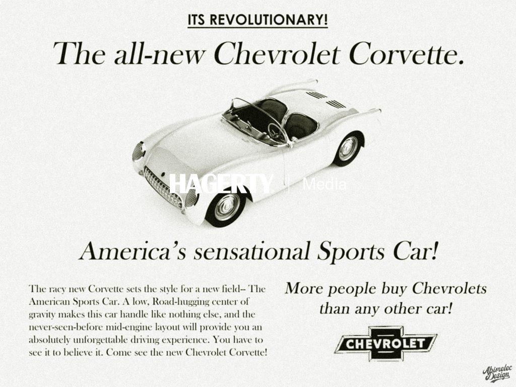 Mid Engine C1 Corvette Ad Mock Up
