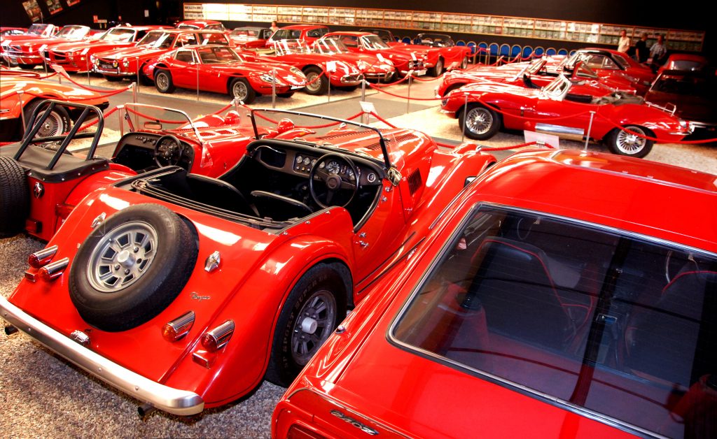 Red Room Morgan Plus 8 with Datsun 240Z