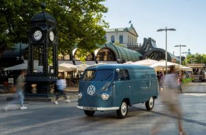 1950 VW T2 - Oldest - Full drivers side in pedestrian traffic