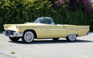 1957 Ford Thunderbird T Bird Yellow front three-quarter