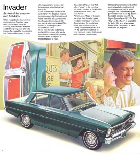 1967 Acadian Invader Vintage Brochure