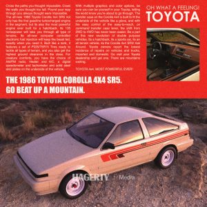 4x4 Corolla render ad mock up
