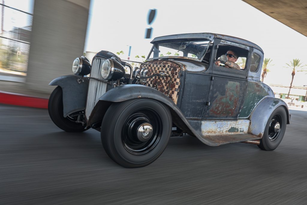 Andy Bedlam Model A coupe flathead driving