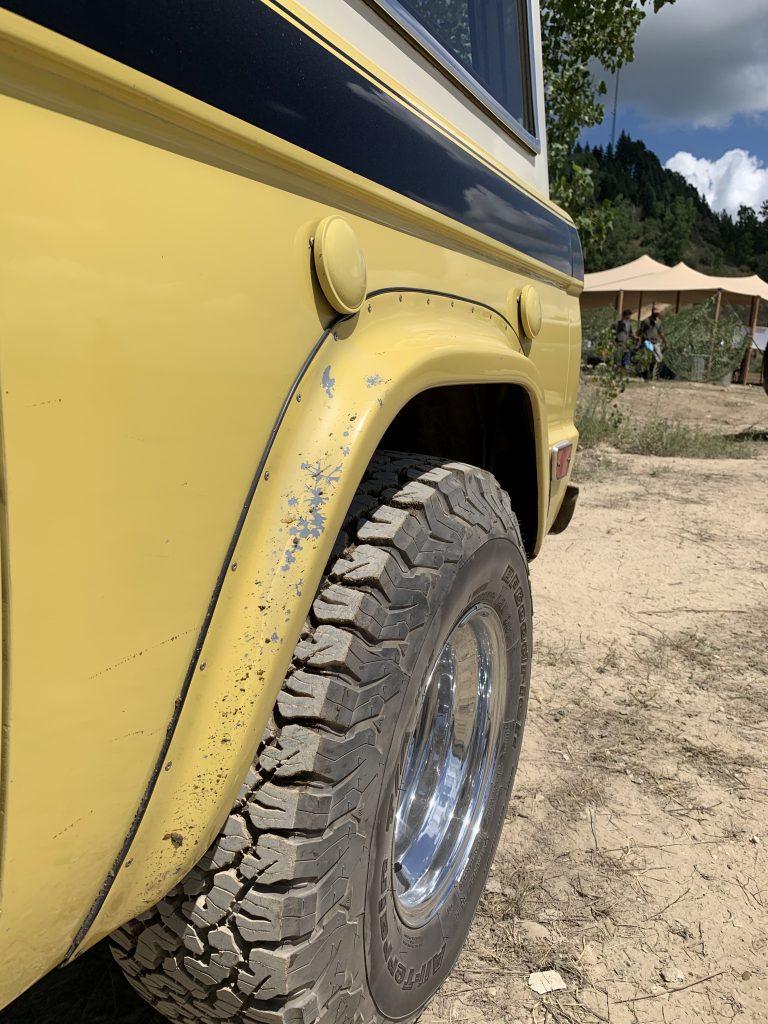 Boss Bronco rear fender flare rock chips