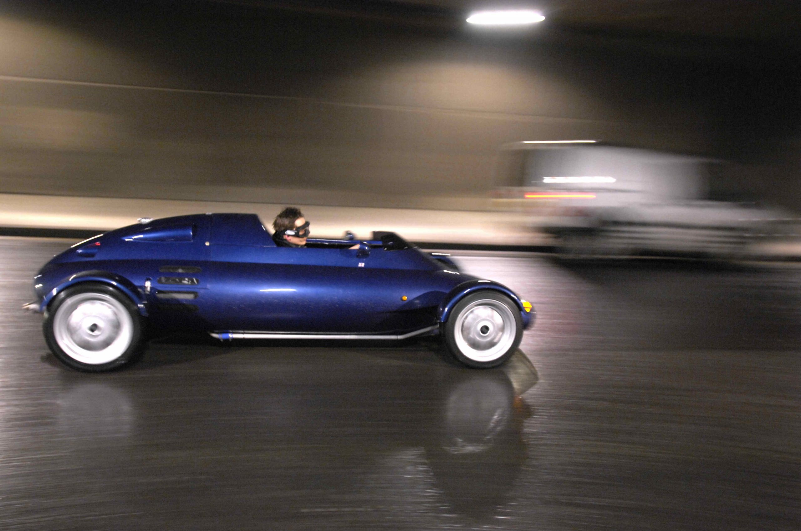 Rocket car side profile dynamic road action