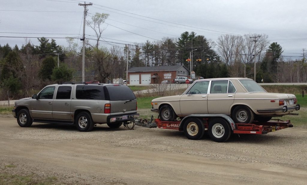Rob Siegel 1972 BMW Bavaria - on trailer