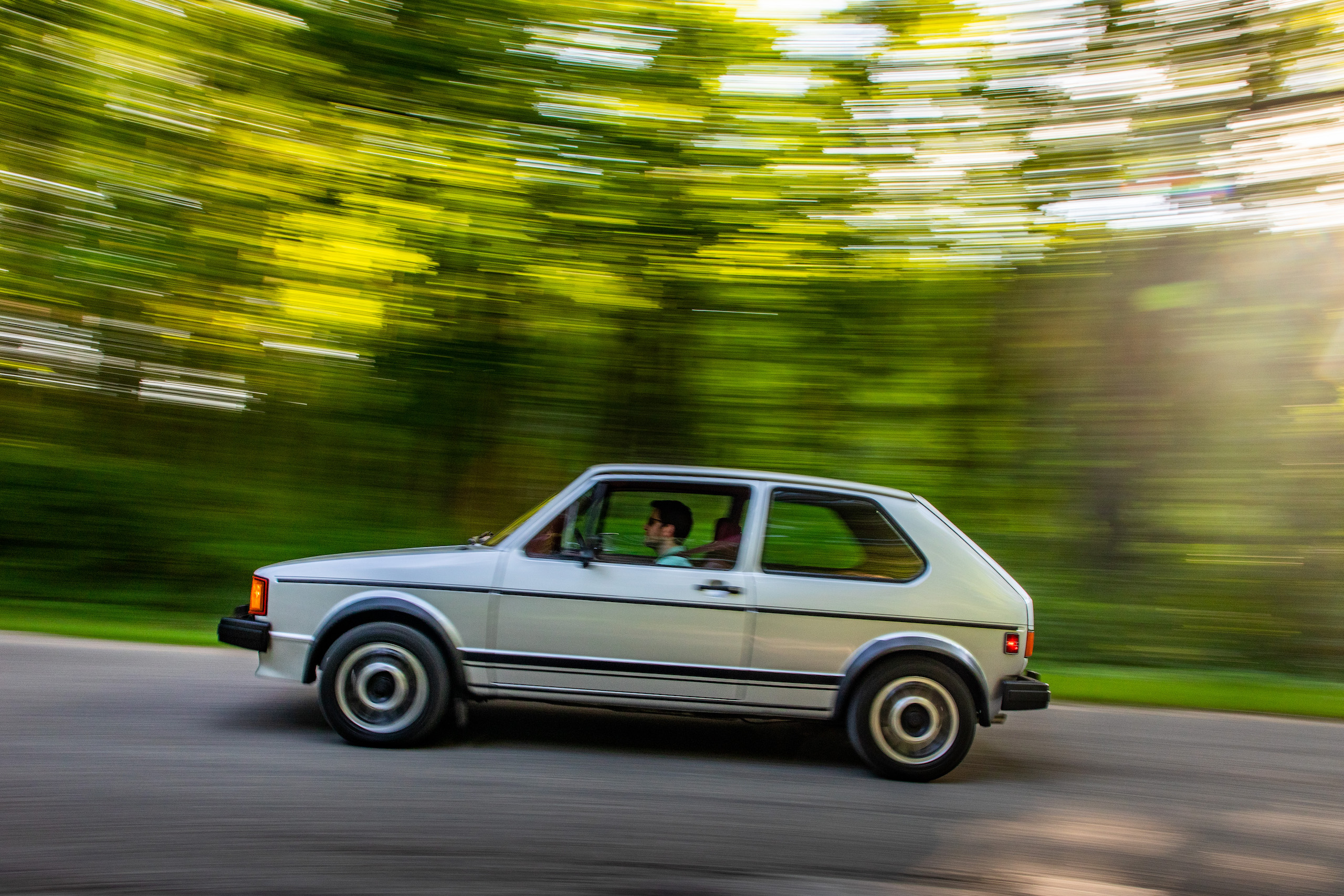 volkswagen rabbit gti side profile side profile action
