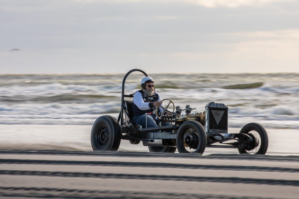 hot rod beach drag racing action