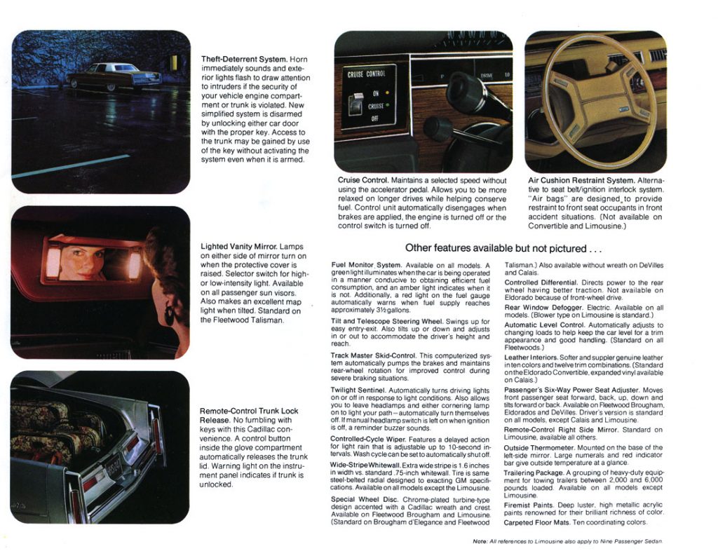 1975 Cadillac options