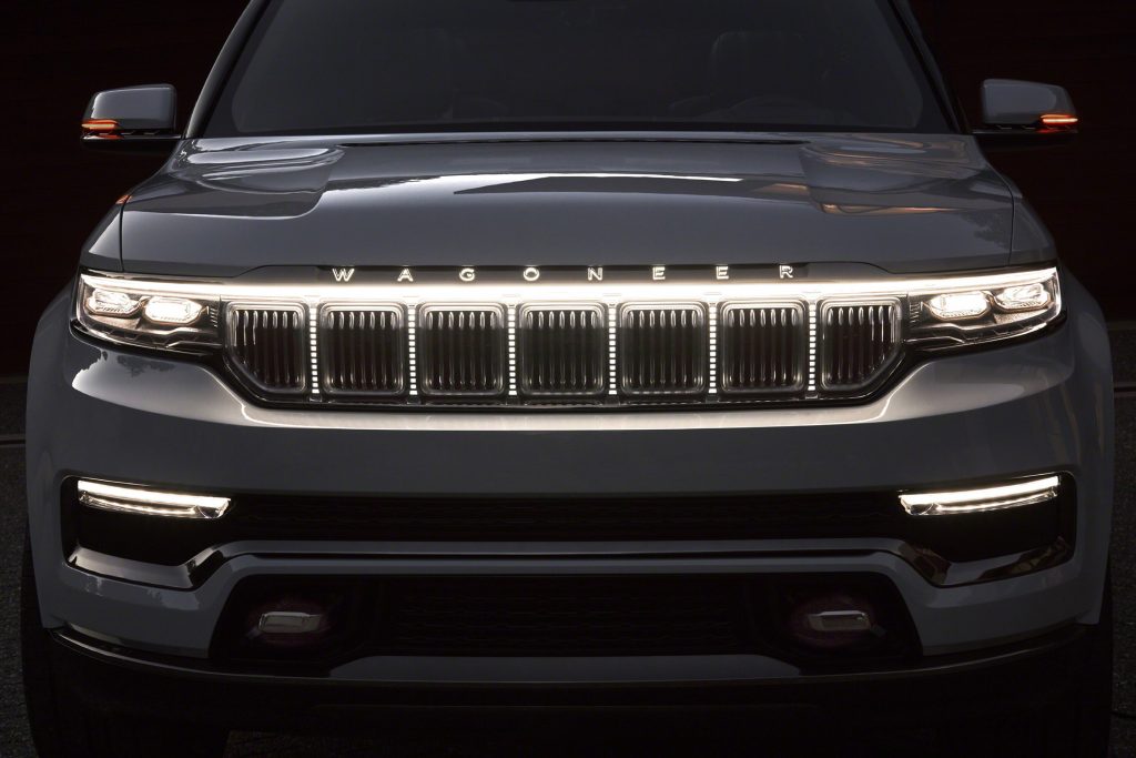 Grand Wagoneer Concept front grille and lighting elements