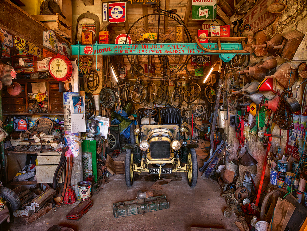 1907 Lion-Peugeot VA in shed france