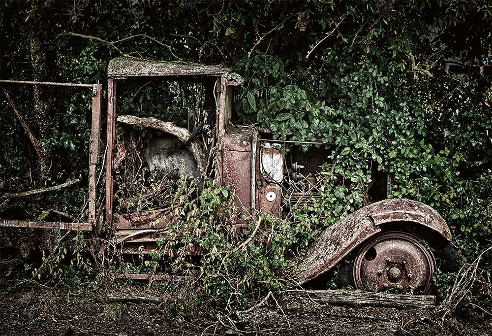 1935 Citroën 7U Series B ivy covered rosalie france.