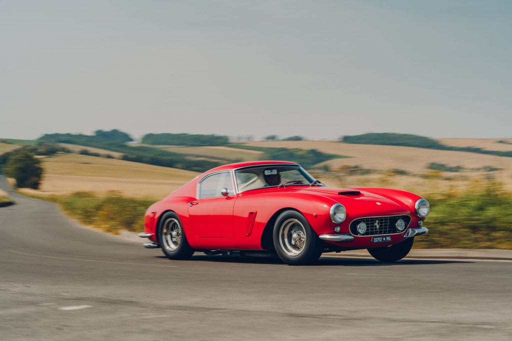 Ferrari 250 GT SWB recreation front three-quarter dynamic action