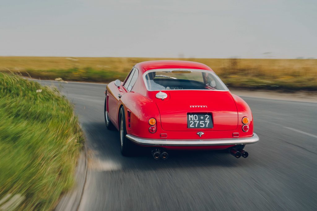 Ferrari 250 GT SWB recreation rear dynamic action