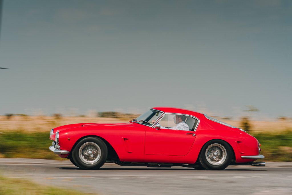 Ferrari 250 GT SWB recreation side profile dynamic action