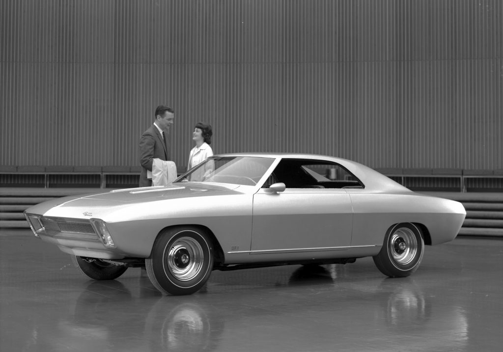 First Gen Camaro design front three-quarter