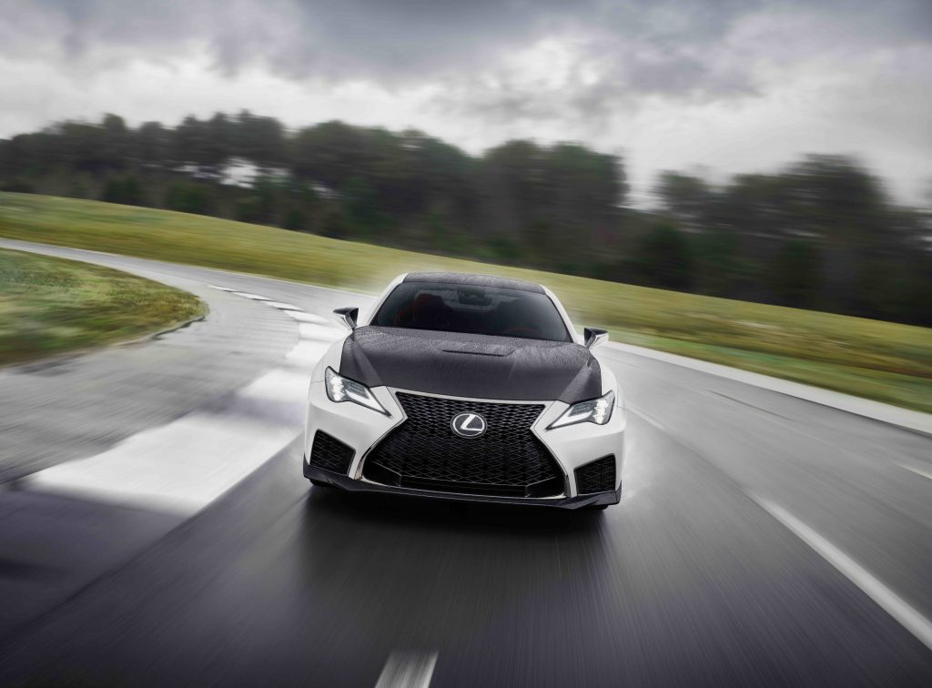 2021 Lexus RC F Fuji Speedway head on on track