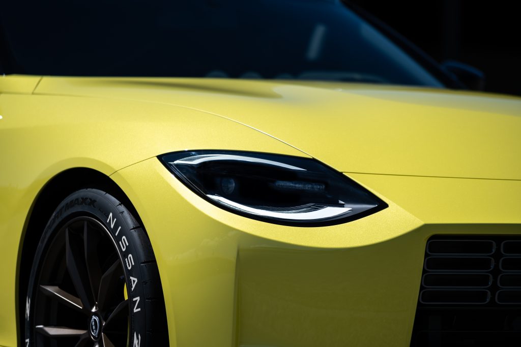nissan new z car prototype headlight detail