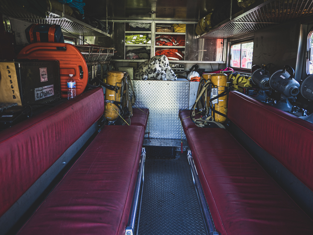 This fleet of fully functional vintage firetrucks is ready for