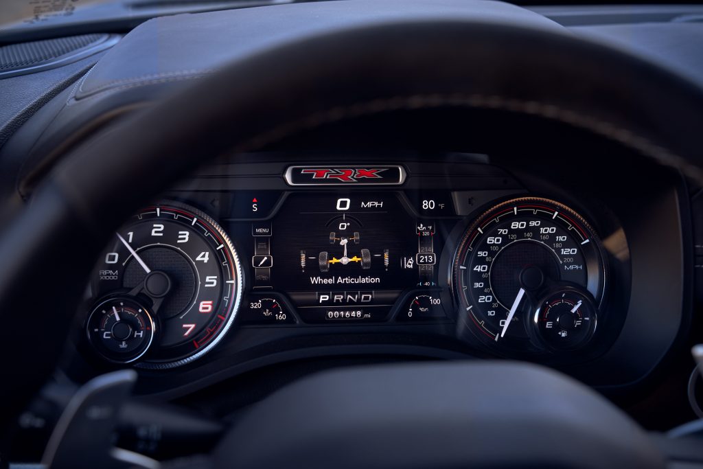 2021 Ram 1500 TRX dash detail