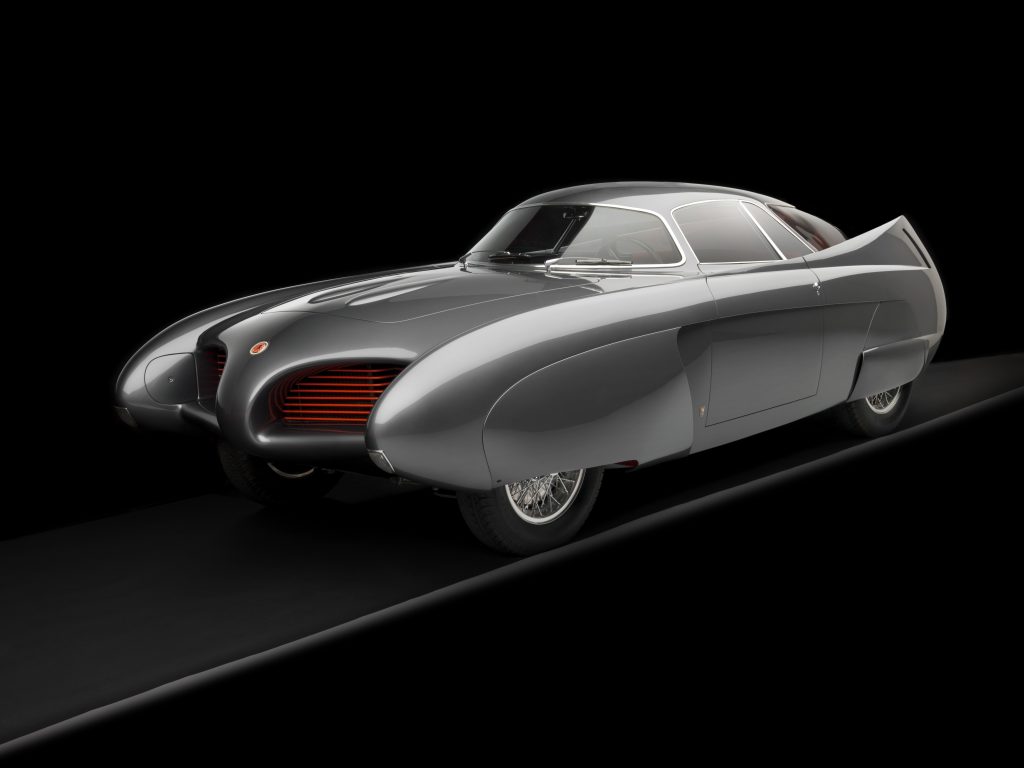1953 Alfa Romeo Bertone B.A.T 5 Gray 3/4 Front View Studio