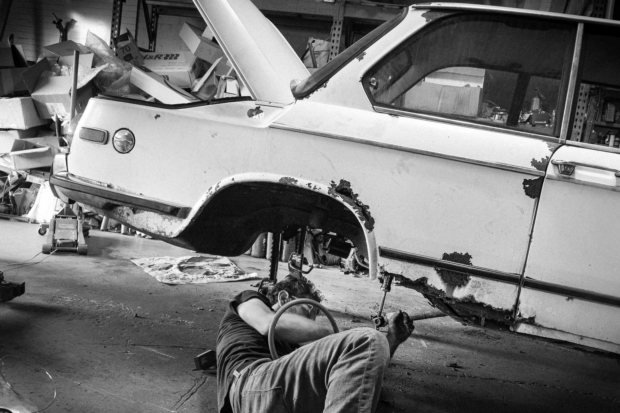 vintage bmw 2002 restoration friend underneath