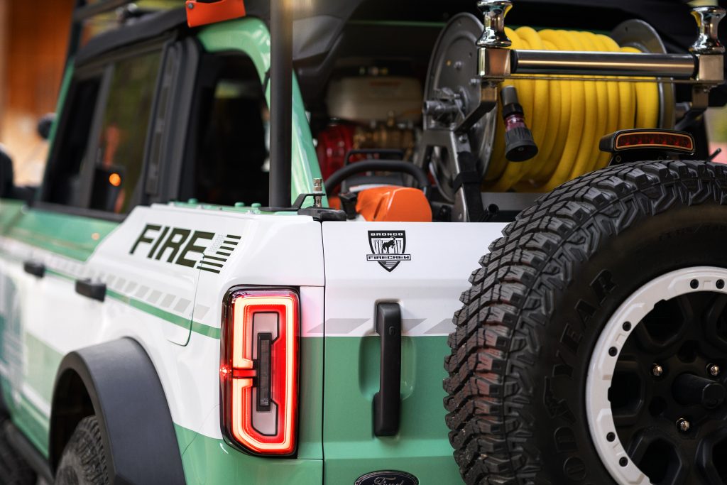 Bronco + Filson Wildland Fire Rig Concept rear gear shot