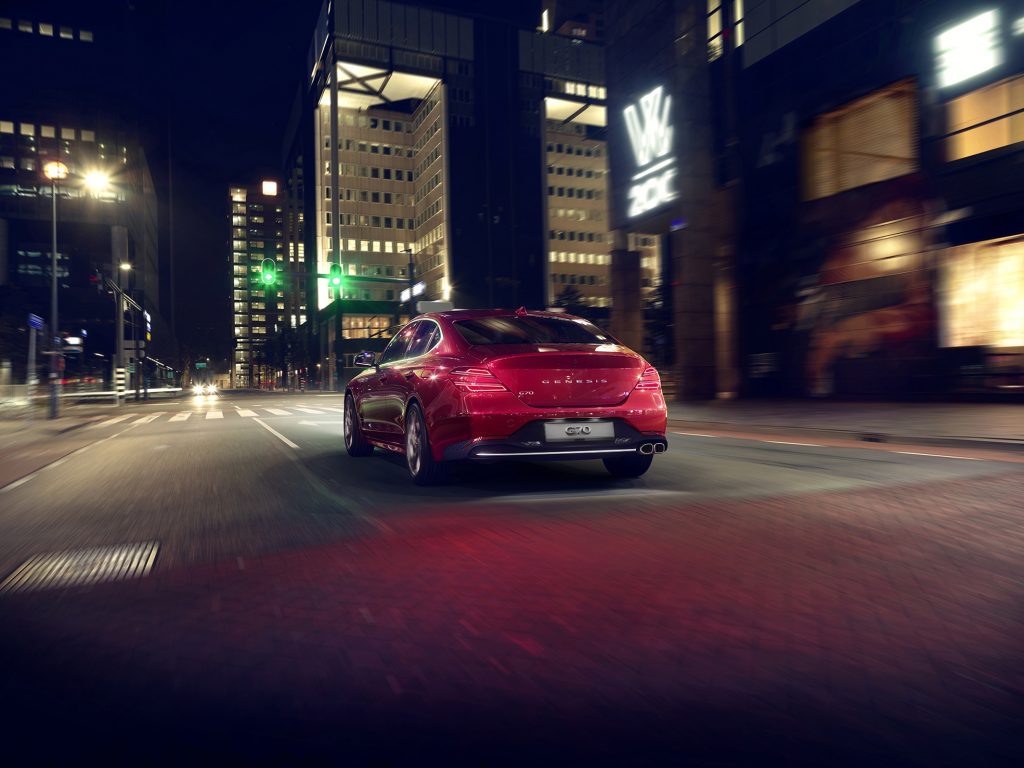 Genesis G70 rear three-quarter