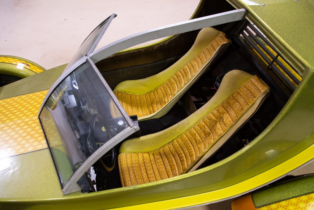 HVA - The Conservator’s Mindset - Barris Fun Buggy upholstery repair - Seats from drivers side